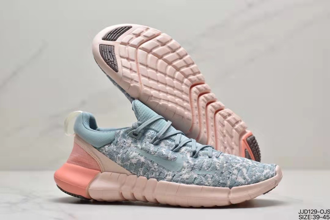 Nike Free RN Flyknit 2018 Ink Blue Pink Shoes - Click Image to Close